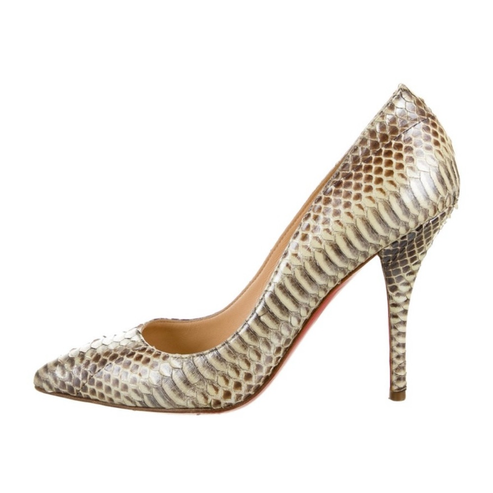 CHRISTIAN LOUBOUTIN - So Kate - python snakeskin animal skin pumps - size 6